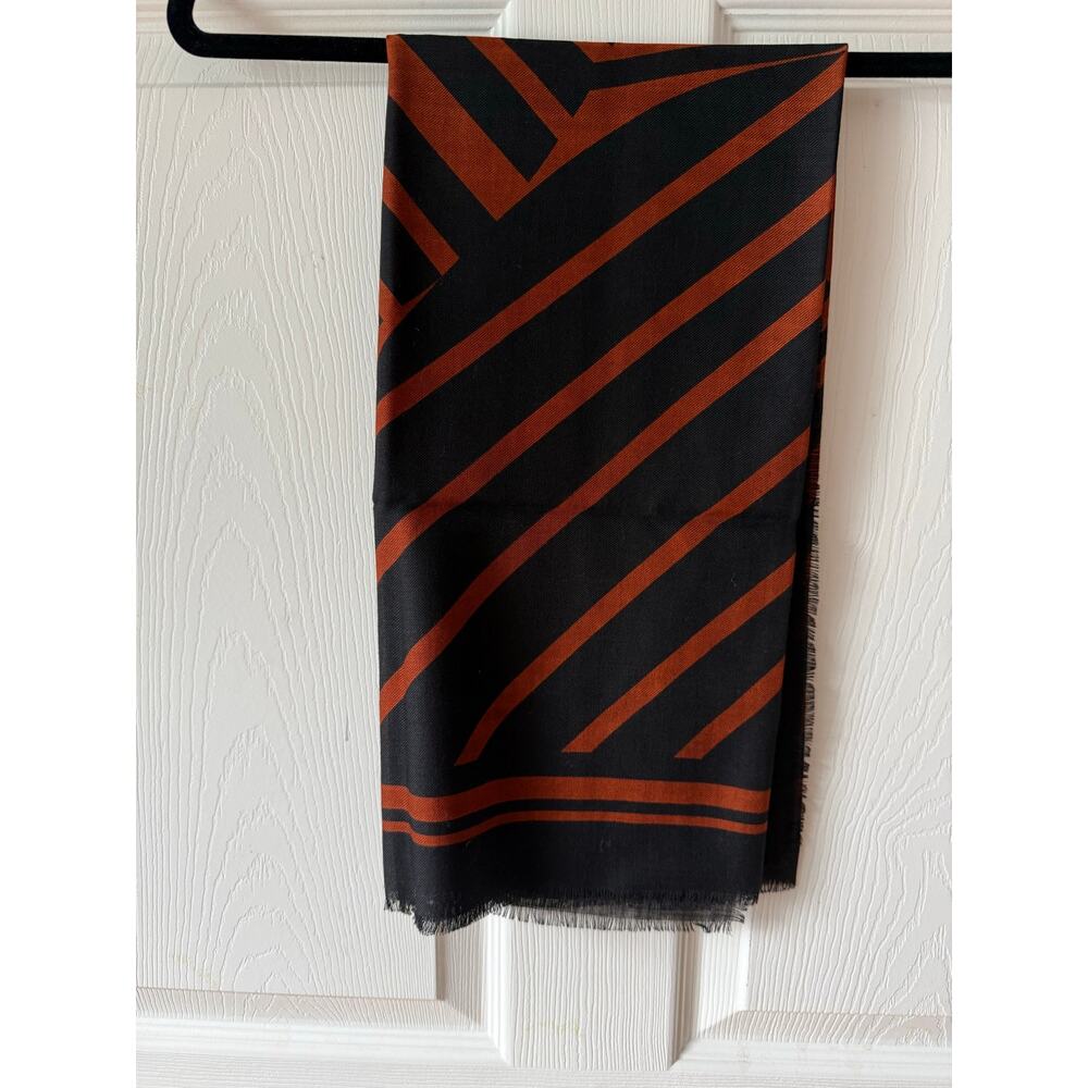 SFMoMA Museum Store Hiroko Kapp 100% Wool Geometric Scarf 35x35 Wearable Art - Picture 2 of 5